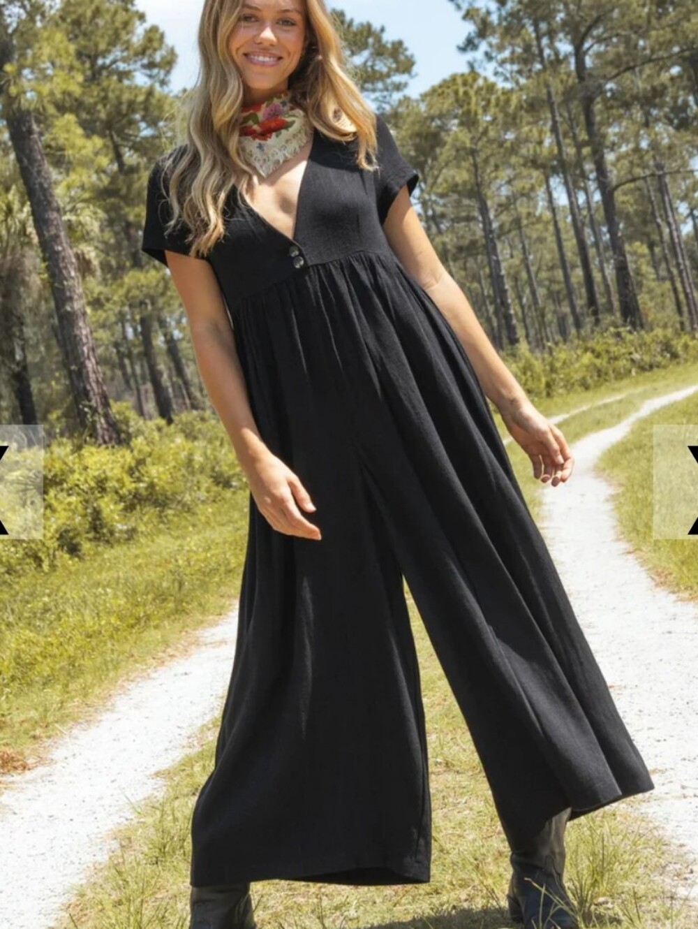 Natural Life Avery Wide-Leg Jumpsuit Tan Sz XS/small NWT - Picture 13 of 13